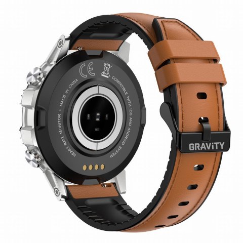 SMARTWATCH MĘSKI GRAVITY GT9-8 - WYKONYWANIE POŁĄCZEŃ, CIŚNIENIOMIERZ (SG021H) SMARTWATCH MĘSKI GRAVITY GT9-8 - WYKONYWANIE POŁĄCZEŃ, CIŚNIENIOMIERZ (SG021H)