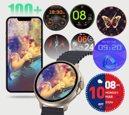 SMARTWATCH UNISEX RUBICON RNCF15 - BLUETOOTH CALL, ŁADOWANIE BEZPRZEWODOWE (SR057C)