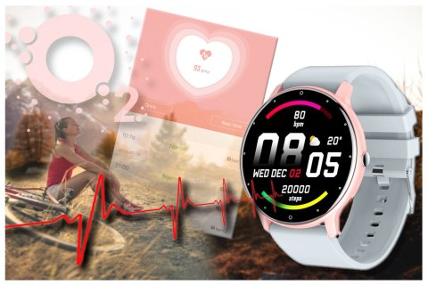 SMARTWATCH UNISEX GRAVITY GT1-8 - PULSOMETR, WŁASNE TARCZE (SG015H) SMARTWATCH UNISEX GRAVITY GT1-8 - PULSOMETR, WŁASNE TARCZE (SG015H)