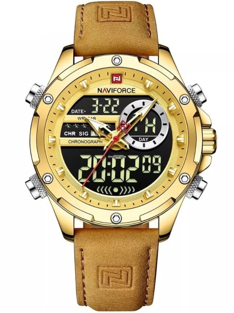 ZEGAREK MĘSKI NAVIFORCE NF9208 G/G/L.BN - CHRONOGRAF + BOX ZEGAREK MĘSKI NAVIFORCE NF9208 G/G/L.BN - CHRONOGRAF + BOX