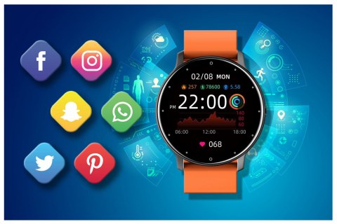 SMARTWATCH UNISEX GRAVITY GT1-9 - PULSOMETR, WŁASNE TARCZE (SG015I) SMARTWATCH UNISEX GRAVITY GT1-9 - PULSOMETR, WŁASNE TARCZE (SG015I)