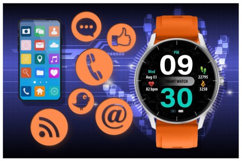 SMARTWATCH UNISEX GRAVITY GT2-8 - ROZMOWY BLUETOOTH, WŁASNE TARCZE (SG019H) SMARTWATCH UNISEX GRAVITY GT2-8 - ROZMOWY BLUETOOTH, WŁASNE TARCZE (SG019H)