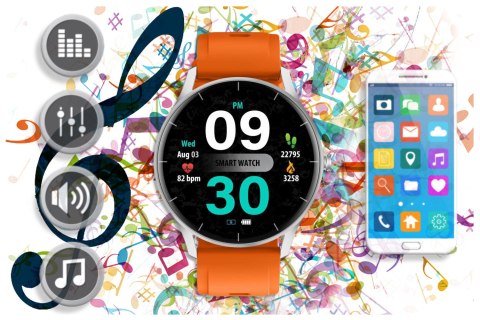 SMARTWATCH UNISEX GRAVITY GT2-8 - ROZMOWY BLUETOOTH, WŁASNE TARCZE (SG019H) SMARTWATCH UNISEX GRAVITY GT2-8 - ROZMOWY BLUETOOTH, WŁASNE TARCZE (SG019H)