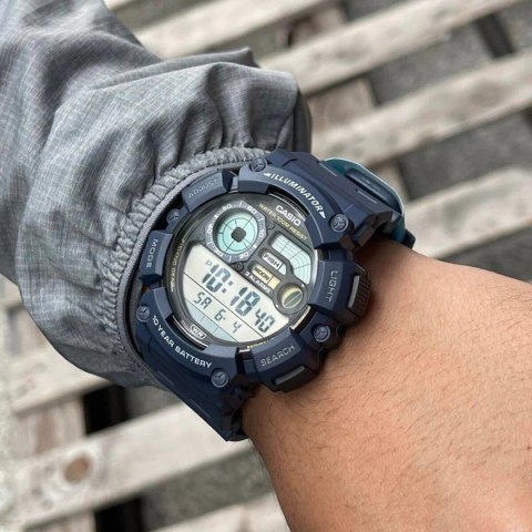ZEGAREK MĘSKI CASIO DIGITAL MOONPHASE WS-1500H-2AVEF + BOX ZEGAREK MĘSKI CASIO DIGITAL MOONPHASE WS-1500H-2AVEF + BOX