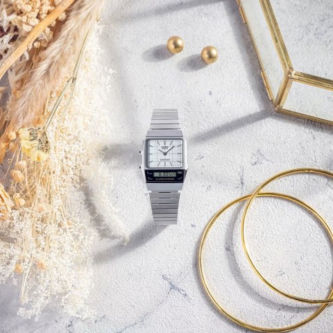 ZEGAREK UNISEX CASIO VINTAGE DUAL TIME AQ-800E-7A + BOX ZEGAREK UNISEX CASIO VINTAGE DUAL TIME AQ-800E-7A + BOX