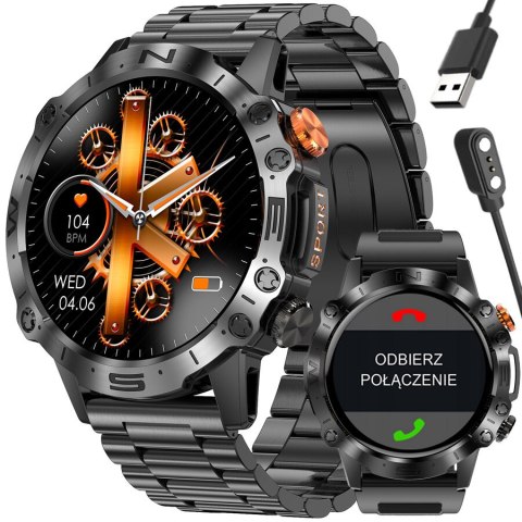SMARTWATCH MĘSKI GRAVITY GT20-1 - AMOLED, DODATKOWY PASEK (SG024A) SMARTWATCH MĘSKI GRAVITY GT20-1 - AMOLED, DODATKOWY PASEK (SG024A)