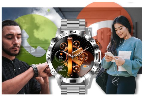 SMARTWATCH MĘSKI GRAVITY GT20-2 - AMOLED, DODATKOWY PASEK (SG024B) SMARTWATCH MĘSKI GRAVITY GT20-2 - AMOLED, DODATKOWY PASEK (SG024B)