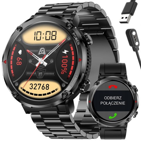 SMARTWATCH MĘSKI GRAVITY GT21-1 - BLUETOOTH CALL, DODATKOWY PASEK (SG025A) SMARTWATCH MĘSKI GRAVITY GT21-1 - BLUETOOTH CALL, DODATKOWY PASEK (SG025A)