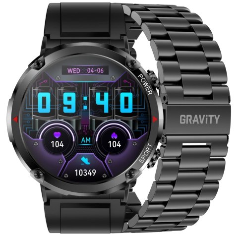 SMARTWATCH MĘSKI GRAVITY GT21-1 - BLUETOOTH CALL, DODATKOWY PASEK (SG025A) SMARTWATCH MĘSKI GRAVITY GT21-1 - BLUETOOTH CALL, DODATKOWY PASEK (SG025A)