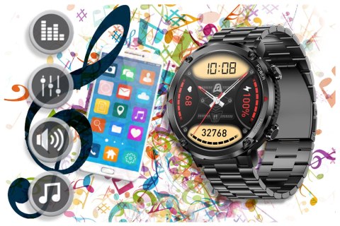 SMARTWATCH MĘSKI GRAVITY GT21-1 - BLUETOOTH CALL, DODATKOWY PASEK (SG025A) SMARTWATCH MĘSKI GRAVITY GT21-1 - BLUETOOTH CALL, DODATKOWY PASEK (SG025A)