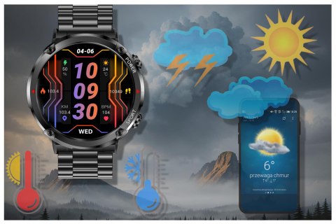 SMARTWATCH MĘSKI GRAVITY GT21-1 - BLUETOOTH CALL, DODATKOWY PASEK (SG025A) SMARTWATCH MĘSKI GRAVITY GT21-1 - BLUETOOTH CALL, DODATKOWY PASEK (SG025A)