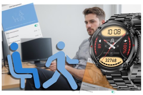 SMARTWATCH MĘSKI GRAVITY GT21-1 - BLUETOOTH CALL, DODATKOWY PASEK (SG025A) SMARTWATCH MĘSKI GRAVITY GT21-1 - BLUETOOTH CALL, DODATKOWY PASEK (SG025A)