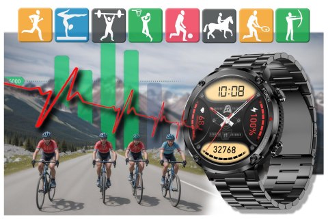 SMARTWATCH MĘSKI GRAVITY GT21-1 - BLUETOOTH CALL, DODATKOWY PASEK (SG025A) SMARTWATCH MĘSKI GRAVITY GT21-1 - BLUETOOTH CALL, DODATKOWY PASEK (SG025A)