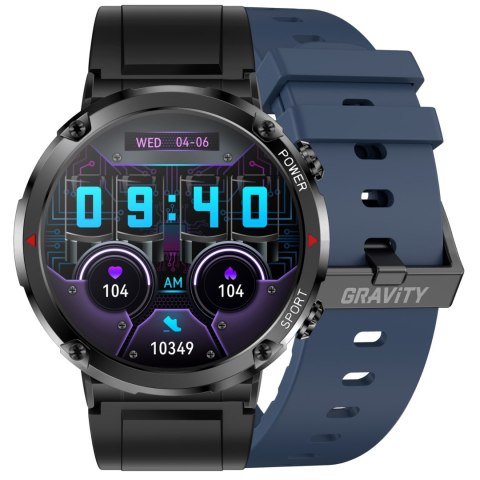 SMARTWATCH MĘSKI GRAVITY GT21-5 - BLUETOOTH CALL, DODATKOWY PASEK (SG025E) SMARTWATCH MĘSKI GRAVITY GT21-5 - BLUETOOTH CALL, DODATKOWY PASEK (SG025E)