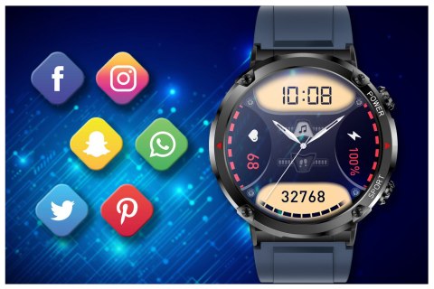 SMARTWATCH MĘSKI GRAVITY GT21-5 - BLUETOOTH CALL, DODATKOWY PASEK (SG025E) SMARTWATCH MĘSKI GRAVITY GT21-5 - BLUETOOTH CALL, DODATKOWY PASEK (SG025E)