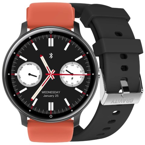 SMARTWATCH UNISEX GRAVITY GT1-3 PRO - ROZMOWY BLUETOOTH, DODATKOWY PASEK (SG027C) SMARTWATCH UNISEX GRAVITY GT1-3 PRO - ROZMOWY BLUETOOTH, DODATKOWY PASEK (SG027C)