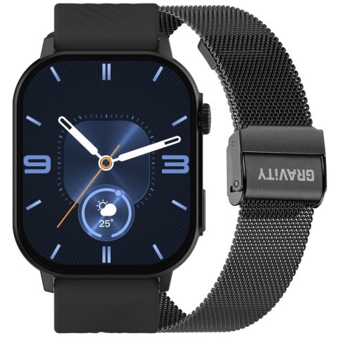 SMARTWATCH UNISEX GRAVITY GT15-1 - ROZMOWY BLUETOOTH, DODATKOWY PASEK (SG029A) SMARTWATCH UNISEX GRAVITY GT15-1 - ROZMOWY BLUETOOTH, DODATKOWY PASEK (SG029A)
