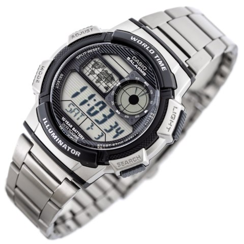 ZEGAREK MĘSKI CASIO AE-1000WD 1A (ZD073H) - WORLD TIME + BOX ZEGAREK MĘSKI CASIO AE-1000WD 1A (ZD073H) - WORLD TIME + BOX