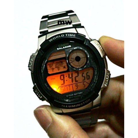 ZEGAREK MĘSKI CASIO AE-1000WD 1A (ZD073H) - WORLD TIME + BOX ZEGAREK MĘSKI CASIO AE-1000WD 1A (ZD073H) - WORLD TIME + BOX