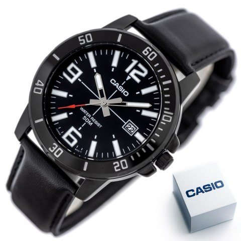 ZEGAREK MĘSKI CASIO MTP-VD01BL-1B (ZD169D) + BOX ZEGAREK MĘSKI CASIO MTP-VD01BL-1B (ZD169D) + BOX