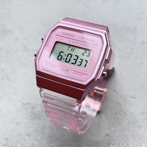 ZEGAREK DAMSKI CASIO RETRO VINTAGE F-91WS-4 (ZD648A) + BOX ZEGAREK DAMSKI CASIO RETRO VINTAGE F-91WS-4 (ZD648A) + BOX