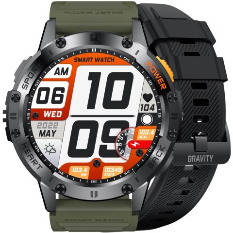 SMARTWATCH MĘSKI GRAVITY GT22-5 - AMOLED, DODATKOWY PASEK (SG030E) SMARTWATCH MĘSKI GRAVITY GT22-5 - AMOLED, DODATKOWY PASEK (SG030E)