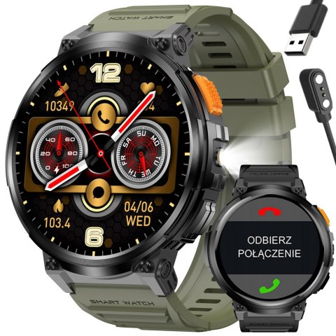SMARTWATCH MĘSKI GRAVITY GT23-5 - LATARKA, DODATKOWY PASEK (SG031E) SMARTWATCH MĘSKI GRAVITY GT23-5 - LATARKA, DODATKOWY PASEK (SG031E)