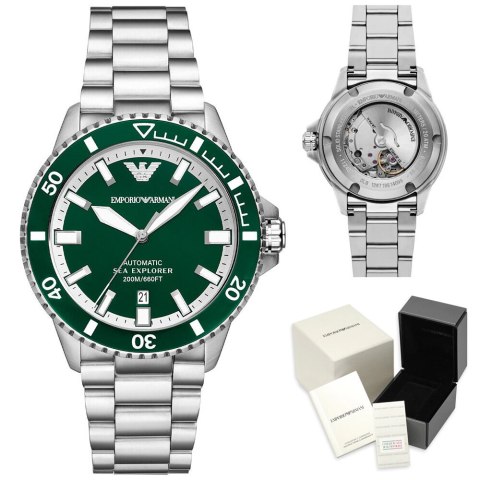 ZEGAREK MĘSKI EMPORIO ARMANI AR60080 SEA ExPLORER AUTOMATIC (ZI110B) + BOX ZEGAREK MĘSKI EMPORIO ARMANI AR60080 SEA ExPLORER AUTOMATIC (ZI110B) + BOX