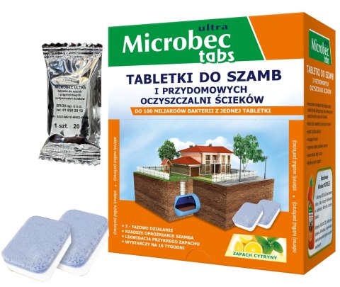 BROS - Microbec ULTRA - tabletka do szamb - 1 szt. BROS - Microbec ULTRA - tabletka do szamb - 1 szt.