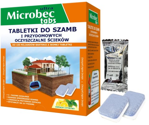 BROS - Microbec ULTRA - tabletka do szamb - 1 szt. BROS - Microbec ULTRA - tabletka do szamb - 1 szt.