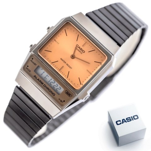ZEGAREK UNISEX CASIO VINTAGE DUAL TIME AQ-800ECGG-4ADF + BOX ZEGAREK UNISEX CASIO VINTAGE DUAL TIME AQ-800ECGG-4ADF + BOX