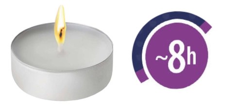 AURA Świece Lights Night Premium 8h 50 szt. pf30-50s AURA Świece Lights Night Premium 8h 50 szt. pf30-50s
