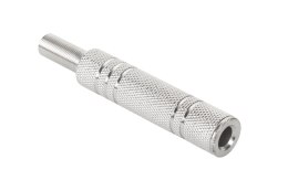 GNIAZDO JACK 6,3 MM STEREO, METALOWY, NIKLOWANY
