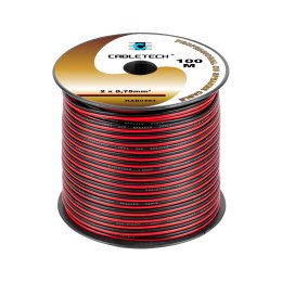 KABEL GŁOŚNIKOWY 0,75MM CZARNO-CZERWONY