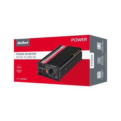 PRZETWORNICA REBEL 12V/230V 1000W (GN. TY PU F:NIEMIECKIE) PRZETWORNICA REBEL 12V/230V 1000W (GN. TY PU F:NIEMIECKIE)