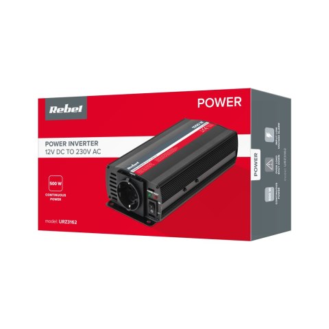 PRZETWORNICA REBEL 12V/230V 500W (GN. TY PU F :NIEMIECKIE) PRZETWORNICA REBEL 12V/230V 500W (GN. TY PU F :NIEMIECKIE)