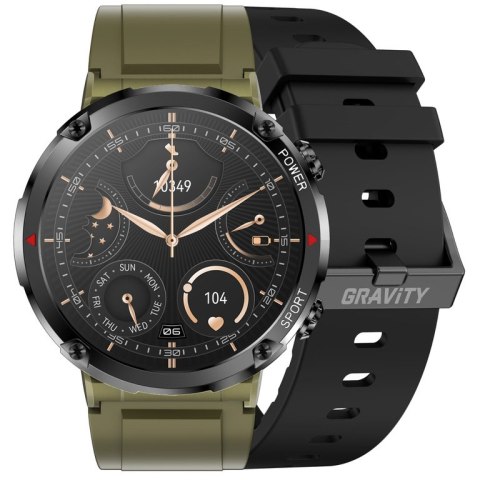 SMARTWATCH MĘSKI GRAVITY GT21-7 - BLUETOOTH CALL, DODATKOWY PASEK (sg025g) SMARTWATCH MĘSKI GRAVITY GT21-7 - BLUETOOTH CALL, DODATKOWY PASEK (sg025g)
