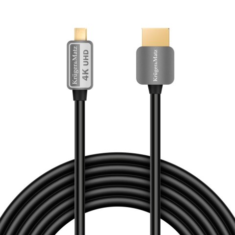 KABEL HDMI - MICRO HDMI WTYK-WTYK (A-D) 3.0M KRUGER&MATZ KABEL HDMI - MICRO HDMI WTYK-WTYK (A-D) 3.0M KRUGER&MATZ