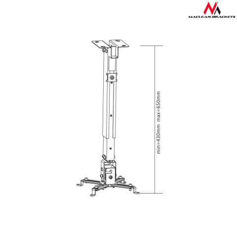 MC-581 28280 UCHWYT DO PROJEKTORA 43-65CM 20KG MC-581 28280 UCHWYT DO PROJEKTORA 43-65CM 20KG