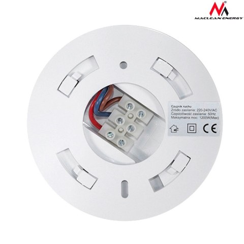 MCE19 CZUJNIK RUCHU PIR SUFITOWY MACLEAN ENERGY 1200W ZASIĘG 6M MCE19 CZUJNIK RUCHU PIR SUFITOWY MACLEAN ENERGY 1200W ZASIĘG 6M