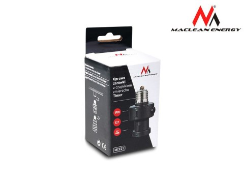 O PRAWA ŻARÓWKI E27 MACLEAN, 100W, Z CZUJNIKIEM ZMIERZCHU, TIMER, MCE21B O PRAWA ŻARÓWKI E27 MACLEAN, 100W, Z CZUJNIKIEM ZMIERZCHU, TIMER, MCE21B