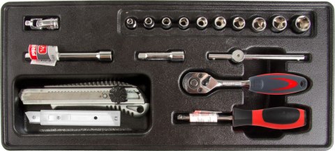 58703 TACKA NUMER 3 - ZESTAW NASADEK 1/4", 16 ELEMENTÓW, PUSTA 58703 TACKA NUMER 3 - ZESTAW NASADEK 1/4", 16 ELEMENTÓW, PUSTA