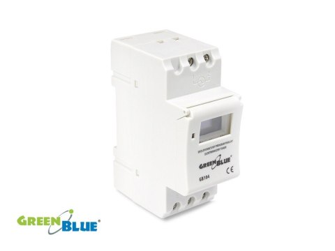 GB104 WŁĄCZNIK CZASOWY - TIMER CYFROWY NA SZYNĘ DIN GREENBLUE GB104 WŁĄCZNIK CZASOWY - TIMER CYFROWY NA SZYNĘ DIN GREENBLUE