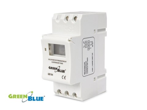 GB104 WŁĄCZNIK CZASOWY - TIMER CYFROWY NA SZYNĘ DIN GREENBLUE GB104 WŁĄCZNIK CZASOWY - TIMER CYFROWY NA SZYNĘ DIN GREENBLUE