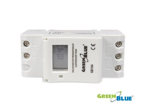 GB104 WŁĄCZNIK CZASOWY - TIMER CYFROWY NA SZYNĘ DIN GREENBLUE GB104 WŁĄCZNIK CZASOWY - TIMER CYFROWY NA SZYNĘ DIN GREENBLUE