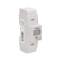 1-FAZOWY WSKAŹNIK ZUŻYCIA ENERGII ELEKTRYCZNEJ, 80A, DODATKOWY WSKAŹNIK, WYJŚCIE IM PULSOWE,  PRZYCISK RESET, 2 MODUŁY, DIN TH-35M