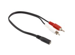 AK267 PRZEJŚCIÓWKA JACK 3,5 NA 2 RCA
