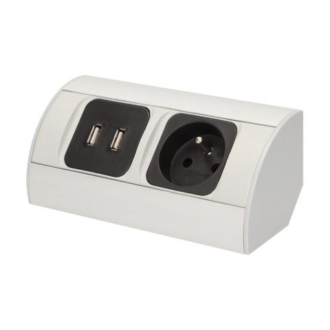 GNIAZDO MEBLOWE 1x2P+Z, 2xUSB GNIAZDO MEBLOWE 1x2P+Z, 2xUSB