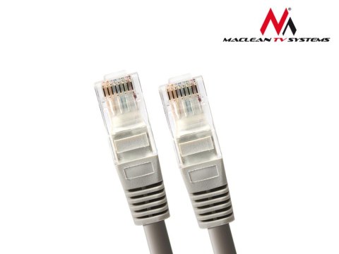 MCTV-647 PRZEWÓD, KABEL PATCHCORD UTP 5E WTYK-WTYK 10 M SZARY MACLEAN MCTV-647 PRZEWÓD, KABEL PATCHCORD UTP 5E WTYK-WTYK 10 M SZARY MACLEAN