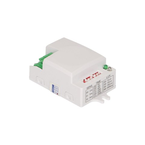 MIKROFALOWY CZUJNIK RUCHU MINI , 360/180ST. Z REGULACJĄ ZWORKOWĄ, IP20, 1200W MIKROFALOWY CZUJNIK RUCHU MINI , 360/180ST. Z REGULACJĄ ZWORKOWĄ, IP20, 1200W